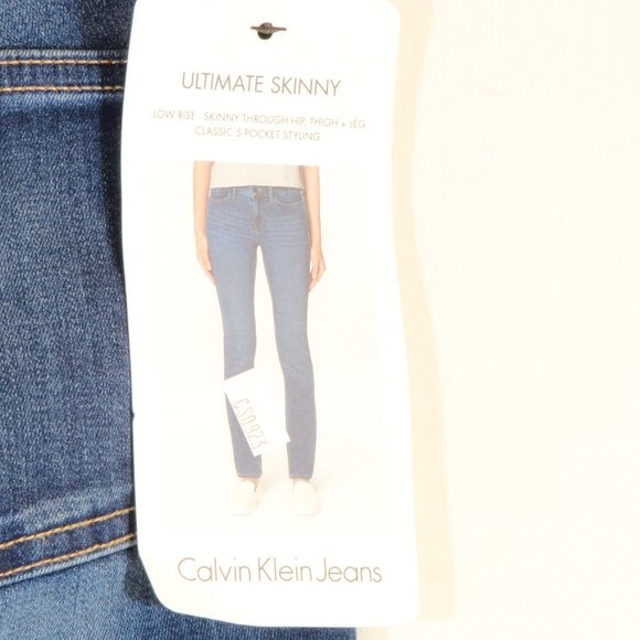 Calvin Klein Low Rise Ultimate Skinny Dark Wash Denim Jeans Size 2x30 - Picture 5 of 8